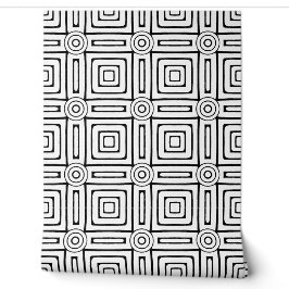 Papier Peint Déco géométrique Moderne Classique Chic Noir et Bl