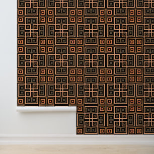 Papier Peint Déco moderne moderne et géométrique Brown et noir 