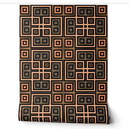 Papier Peint Déco moderne moderne et géométrique Brown et noir 