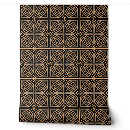 Papier Peint Déco moderne moderne et géométrique Brown et noir 
