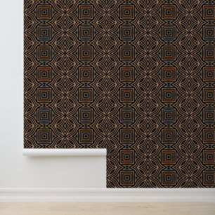 Papier Peint Déco moderne moderne et géométrique Brown et noir