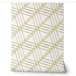 Papier Peint Déco Simple Géométrique Moderne Classique Blanc Et