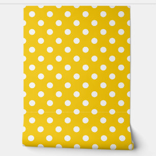 Papier Peint Décor blanc Motif jaune