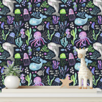 Décor de chambre de nursery d'animaux océaniques m