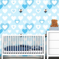 Décor de photo de bébé personnalisé bleu