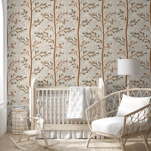 Papier Peint Delicate Flowers in Bloom XL3 floral silhouette (Enfants)