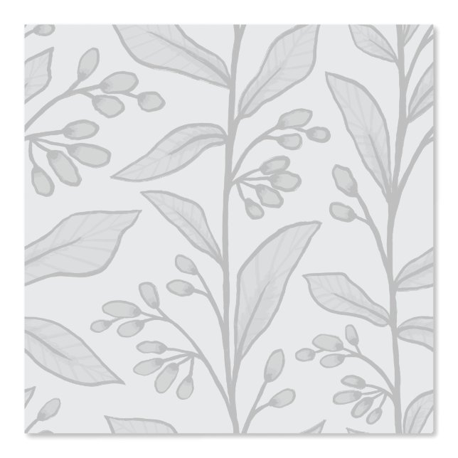 Papier Peint Delicic Botanic Reverie L7 Grands Plantes gris (Recto)