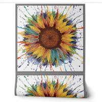 Design Abstrait d'art de tournesol à éclaboussure