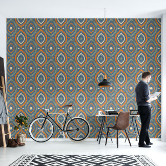 Papier Peint Design abstrait rétro dans le style navajo Ikat.