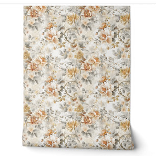 Papier peint design avec un motif à fleurs classiq