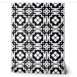 Papier Peint Design chic noir et blanc Déco géométrique moderne