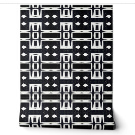 Papier Peint Design chic noir et blanc Déco géométrique moderne