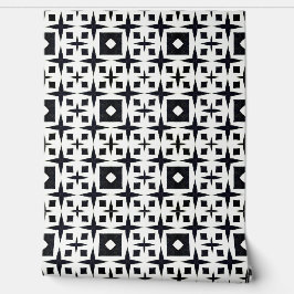 Papier Peint Design chic noir et blanc Déco géométrique moderne
