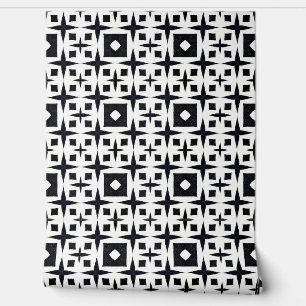 Papier Peint Design chic noir et blanc Déco géométrique moderne