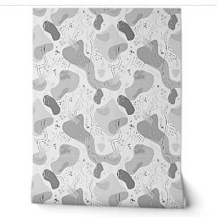Papier Peint Design de style Motif Memphis, dossier blanc