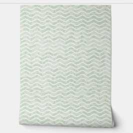 Papier Peint Design de vague vert Sage
