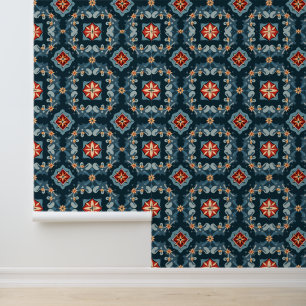 Papier Peint Design Motif géométrique floral élégant