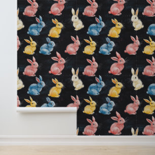 Papier Peint Dessin de la calotte Motif de lapin mignon