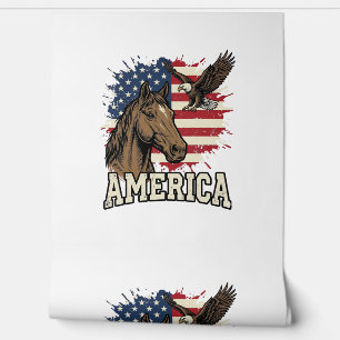Papier Peint Dessin vectoriel patriotique de l'aigle de cheval