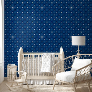 Papier Peint Diamant De Luxe Tufted Gras Gras Bleu