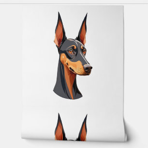 Papier Peint Doberman de l'oreille naturelle