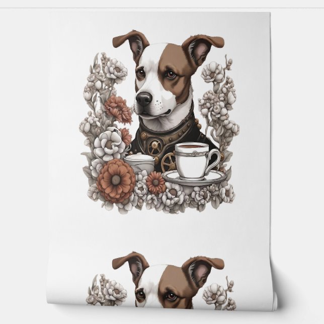 Papier Peint dog anc coffee (Déroulement)