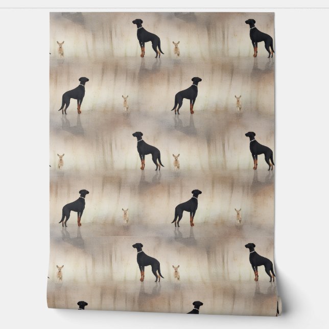 Papier Peint Dog and Deer Wall Paper (Déroulement)
