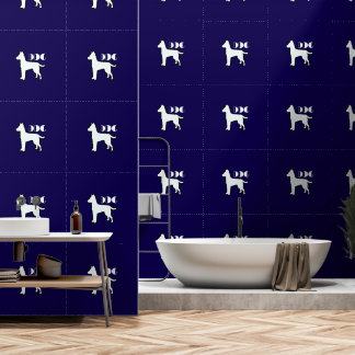 Papier Peint DOG Logo Dk Blue White Pet