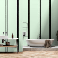Double Bandes Noires Sur Vert Pâle