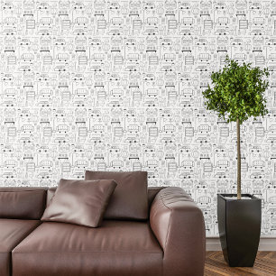 Papier Peint Doux Gribouillis à la Maison