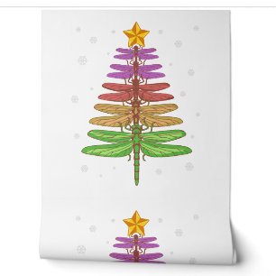 Papier Peint Dragonfly Christmas Tree Chemise Insect Lover Xmas