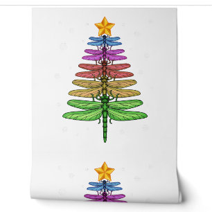 Papier Peint Dragonfly Christmas Tree Chemise Insect Lover Xmas