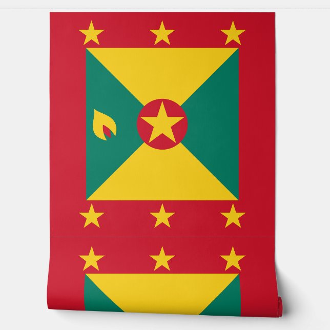 Papier Peint Drapeau de la Grenade (Déroulement)