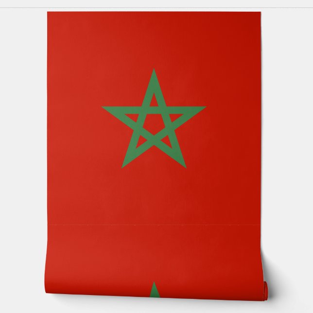 Papier Peint drapeau marocain (Déroulement)