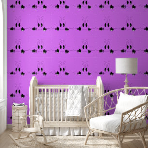 Papier Peint Drôle Curiosity Yeux Couleur personnalisée violet