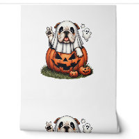 Drôle de bouledogue anglais fantôme Boo Halloween