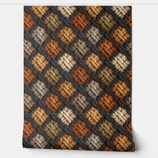 Papier Peint Earthtone Crochet Diamond Pattern