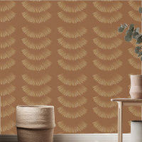 Earthy Boho Feathered Motif Terracotta
