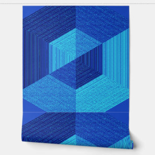Papier Peint Effet 3D texturé bleu "Ratti_Creative_Arts"