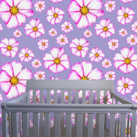 Elégant Aquarelle rose blanc Cosmos Fleurs