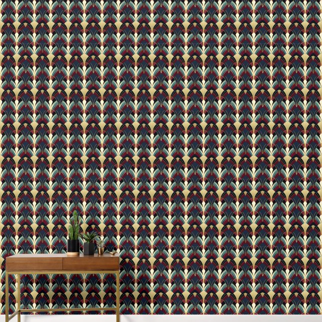 Papier Peint élégant art Déco carrelé motif (Couloir)