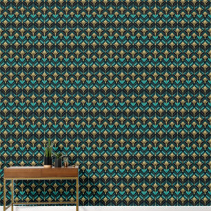 Papier Peint élégant art Déco carrelé motif