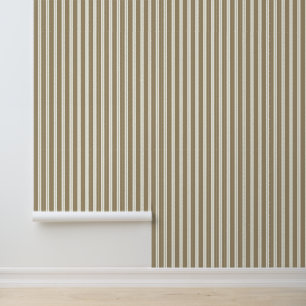 Papier Peint Élégant Beige Blanc Blancs Français Ticking Stripe