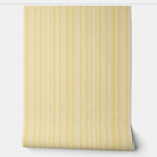Papier Peint Élégant Bonbon Jaune Sunny rayé