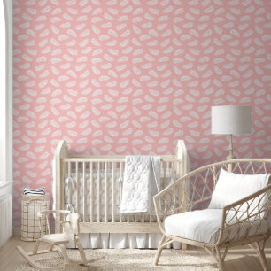 Papier Peint Élégant Chic Motif de plumes rose pâle