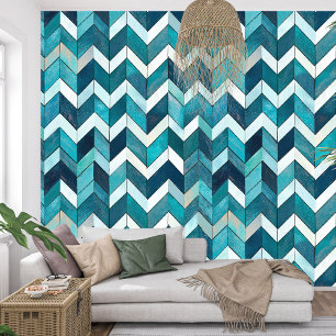 Papier Peint Elégant Ethérée géométrique Turquoise