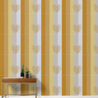 Elégant Gold Silver Gris Coeurs rayés Motif