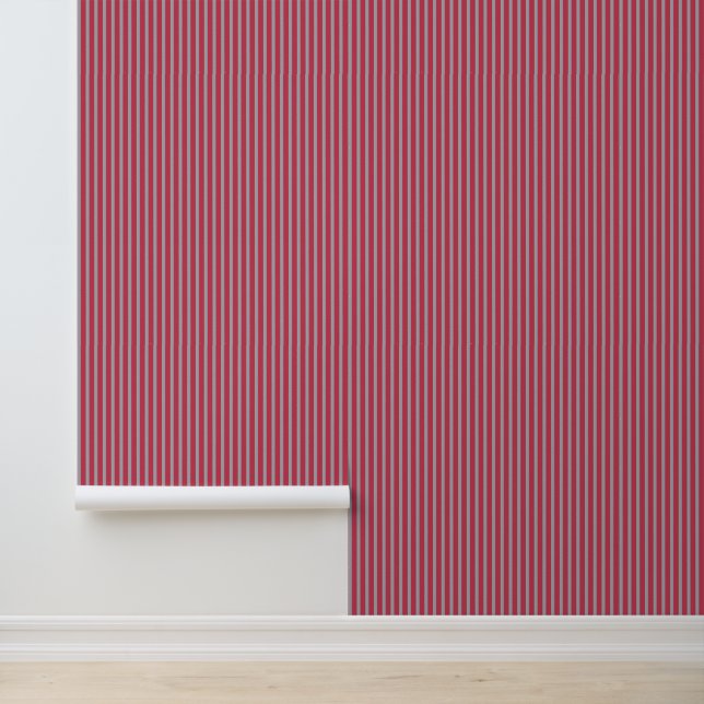 Papier Peint Élégant Gris de Cerise rayé (Application)