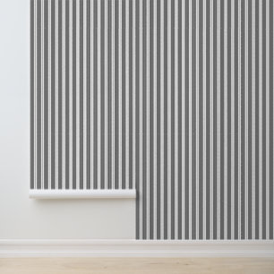 Papier Peint Élégant gris gris blanc blanc français rayures