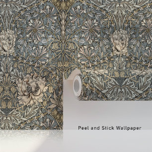 Papier Peint Elégant Honeysuckle Motif William Morris Style